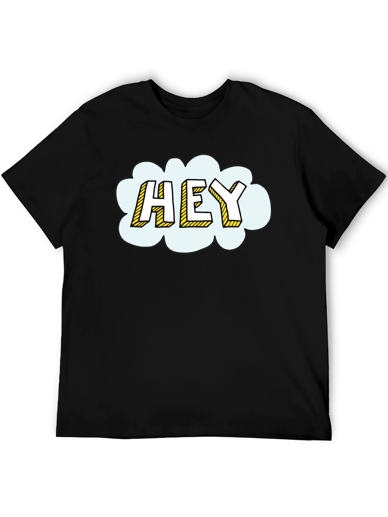 Hey Comic Style Graphic T-Shirt - Trendy Casual Wear