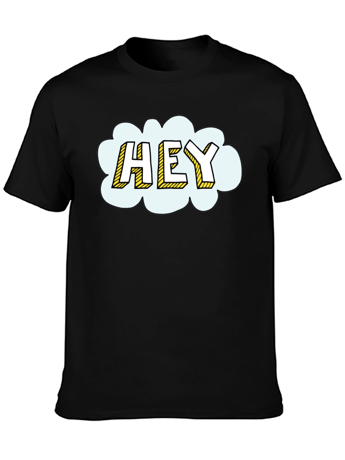 Hey Comic Style Graphic T-Shirt - Trendy Casual Wear