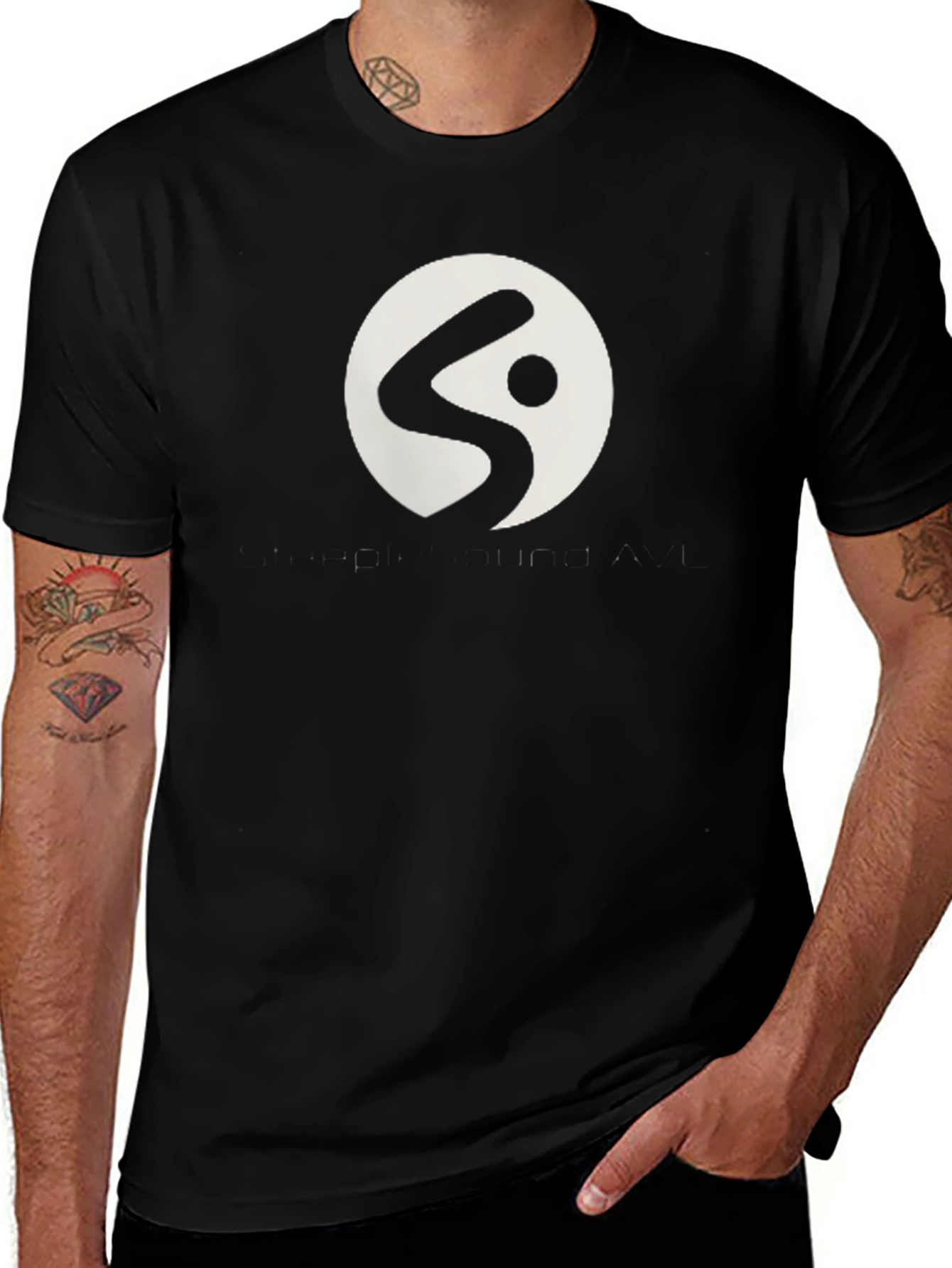 Modern Graphic Tee - Black Casual Shirt