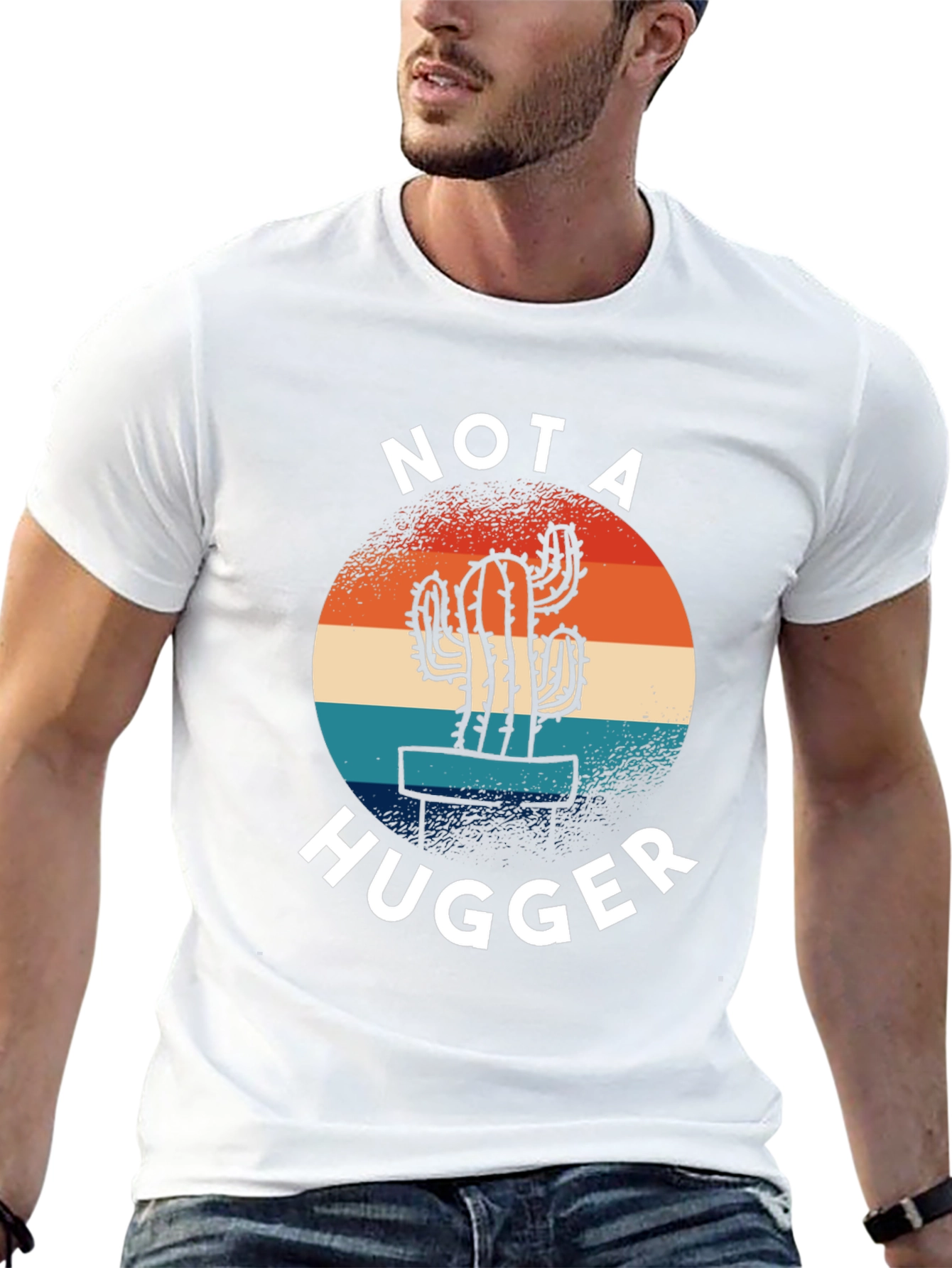 Not a Hugger Cactus Graphic T-Shirt