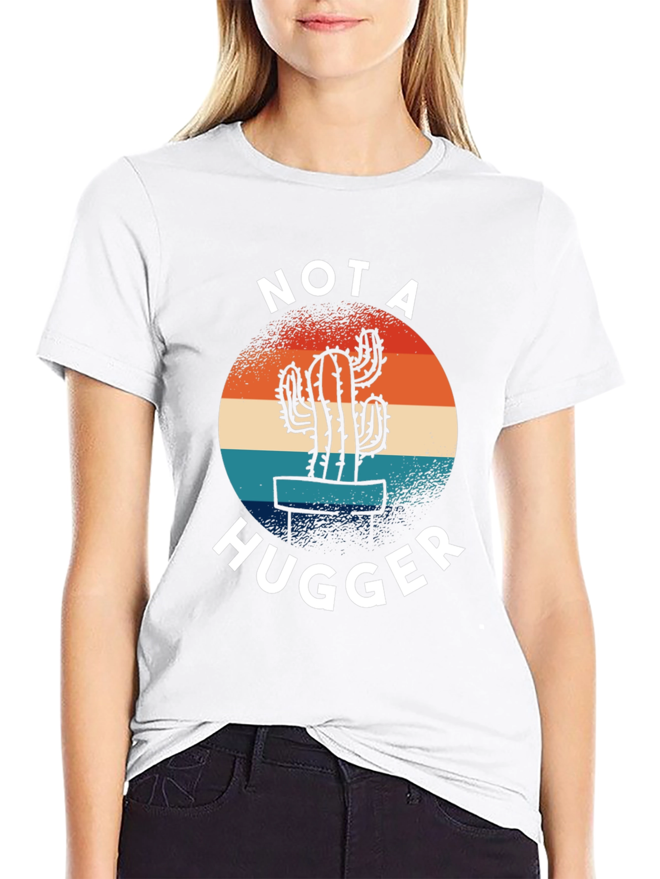 Not a Hugger Cactus Graphic T-Shirt