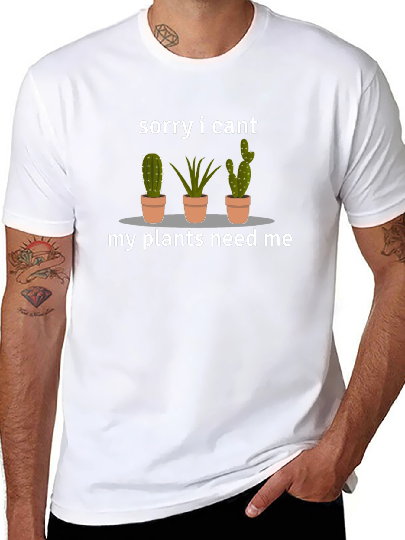 Sorry I Cant My Plants Need Me T-Shirt