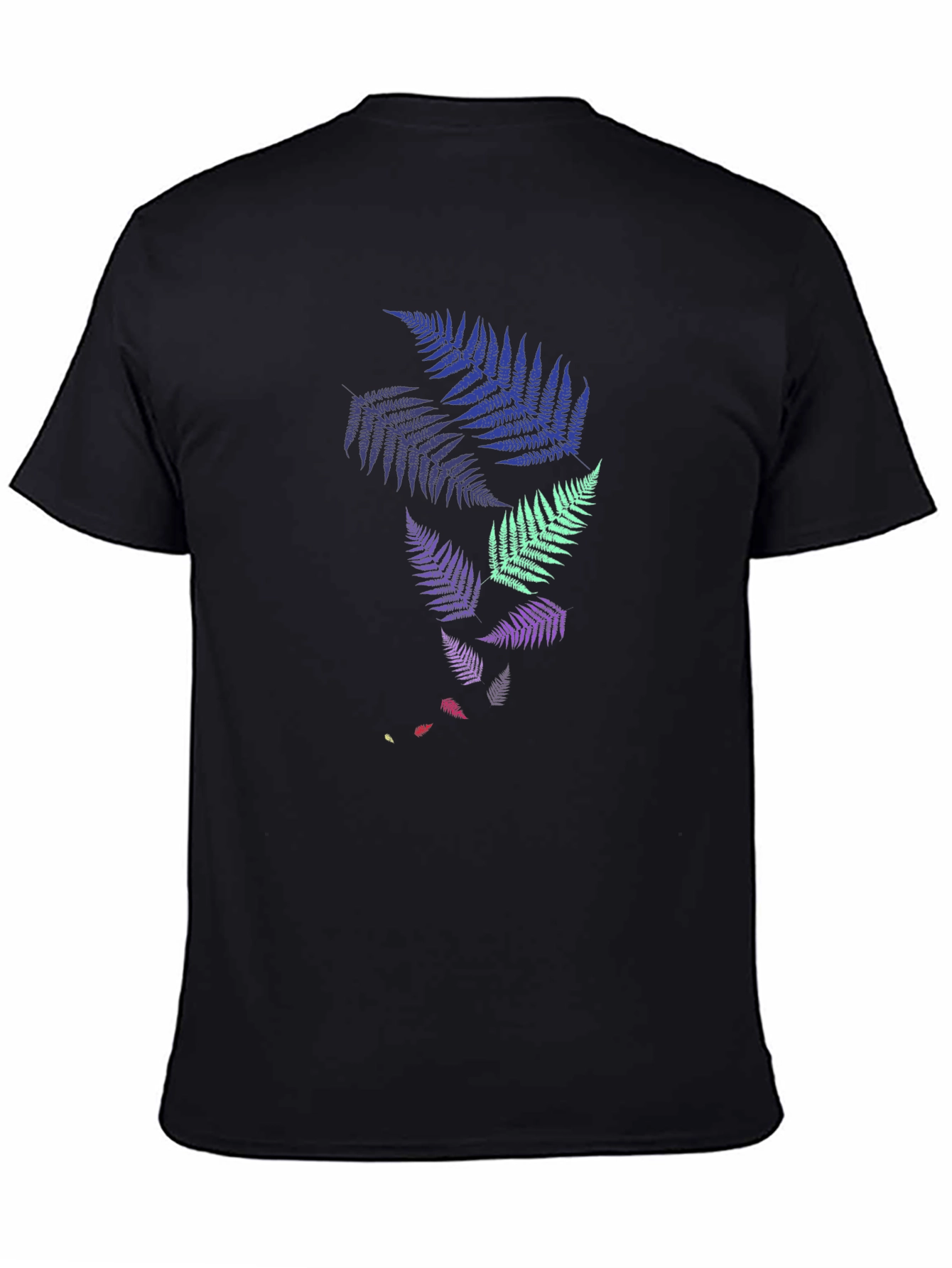 Fern Design Black T-Shirt