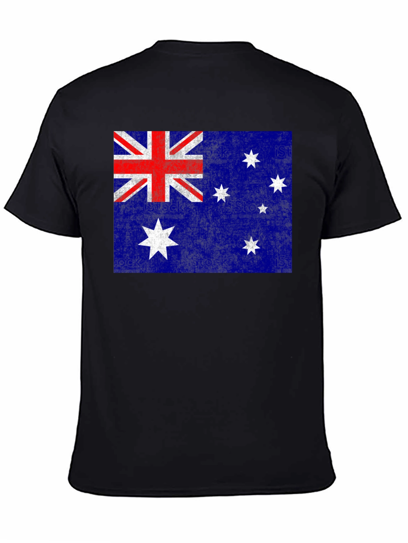 Australian Flag Graphic Tee | Black Cotton Blend