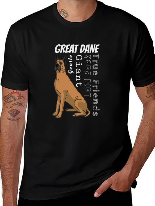Great Dane Dog Graphic Tee - Gentle Giant True Friend