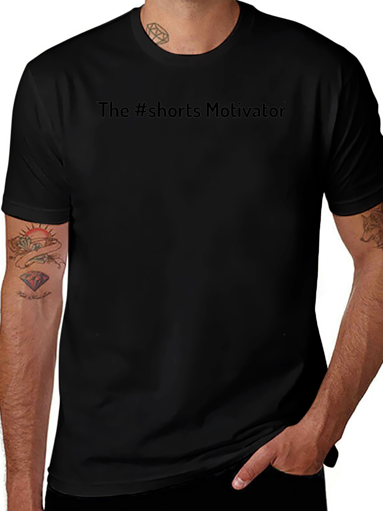 The #shorts Motivator Black T-Shirt