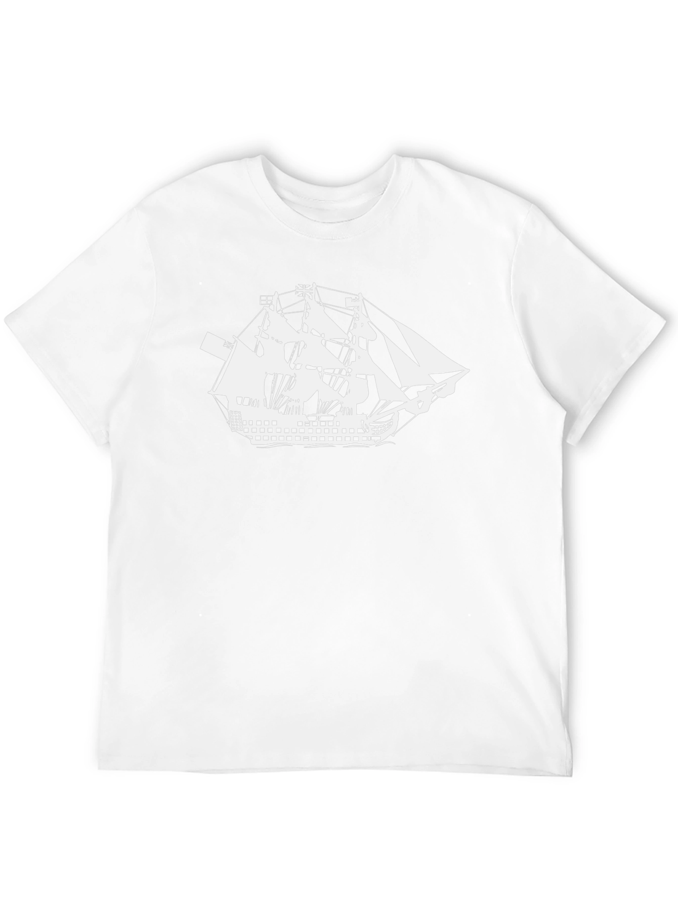 Nautical Sailboat Graphic Tee - Black Cotton Shirt