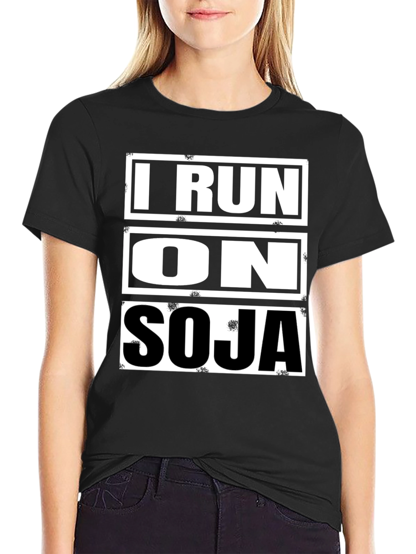 I Run on SOJA Black Graphic T-Shirt