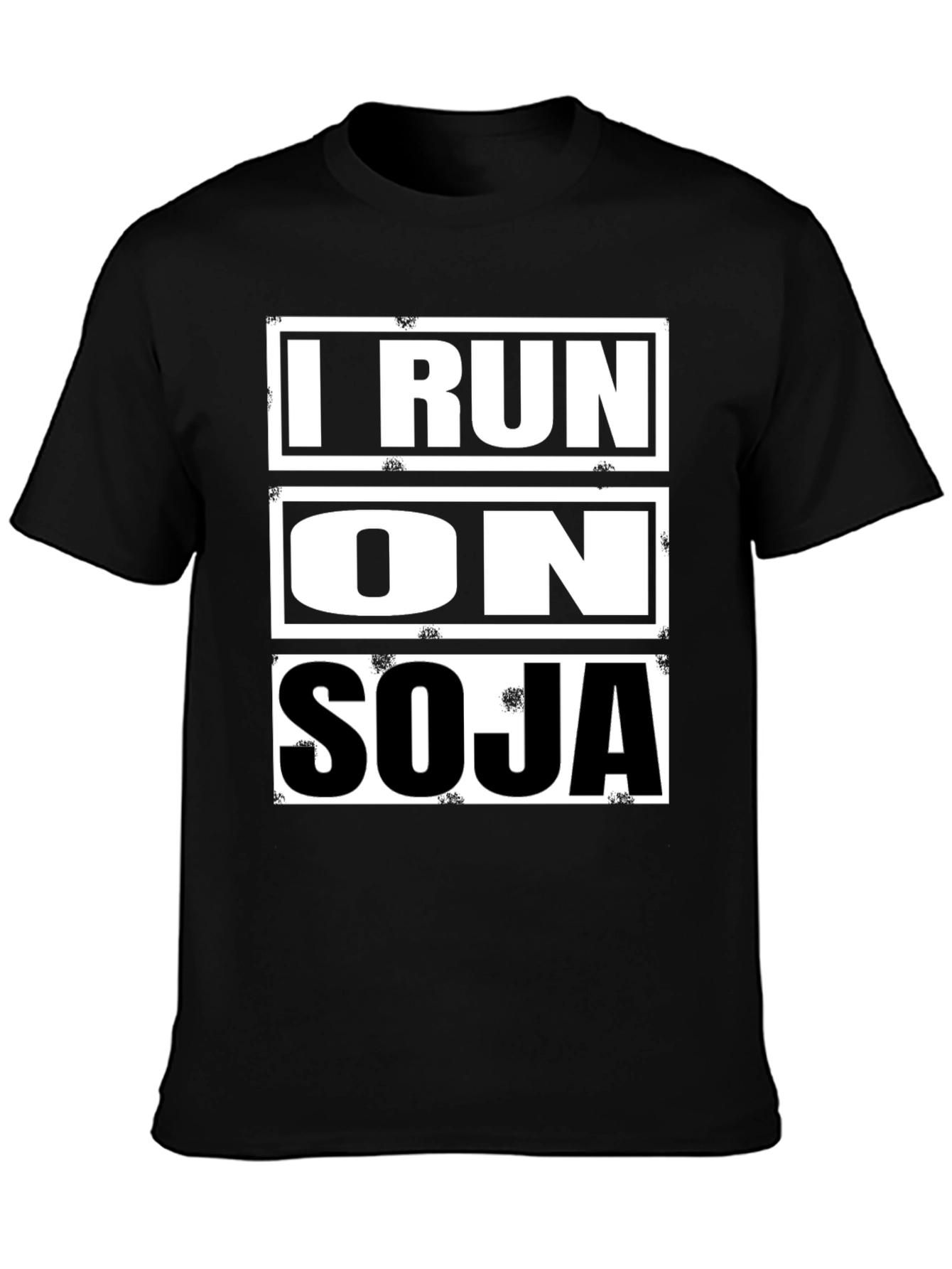 I Run on SOJA Black Graphic T-Shirt