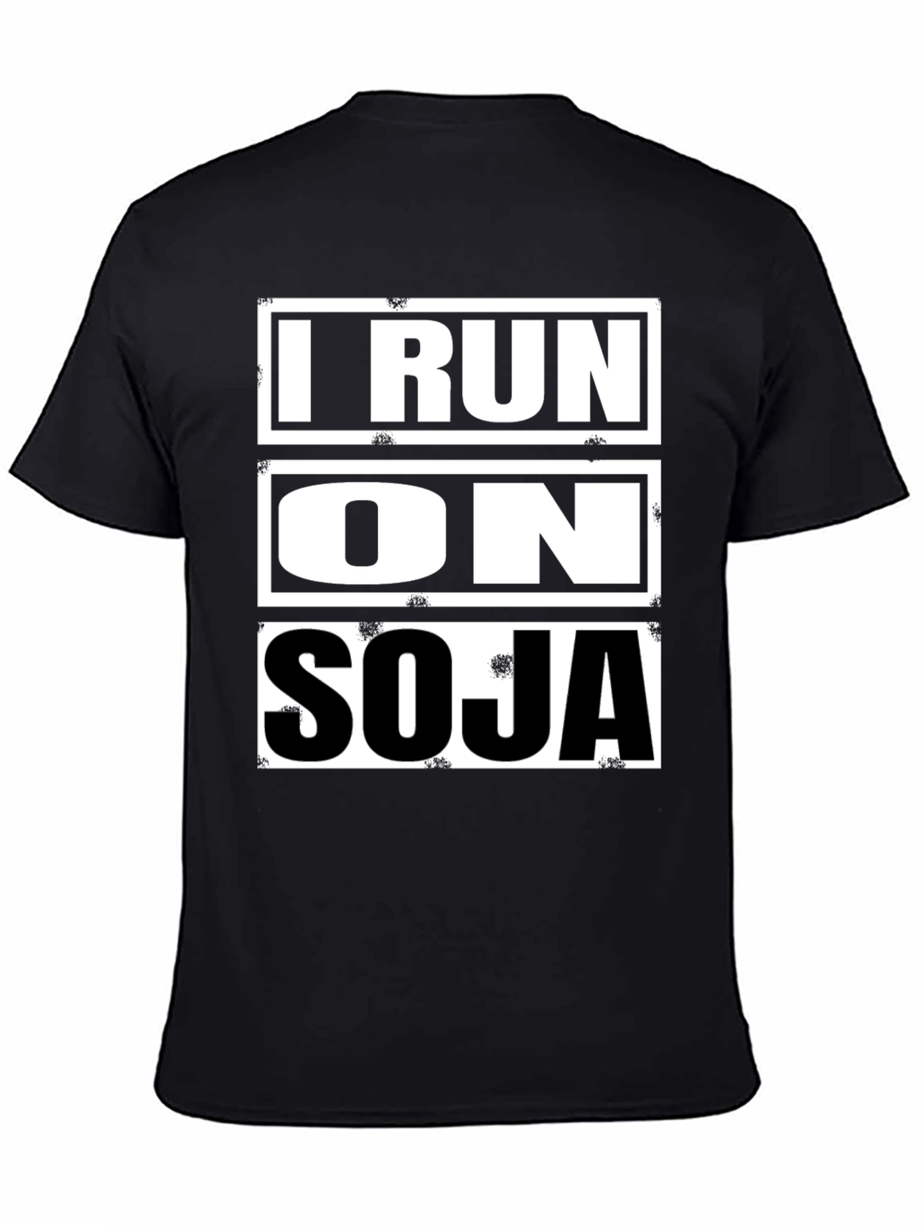 I Run on SOJA Black Graphic T-Shirt
