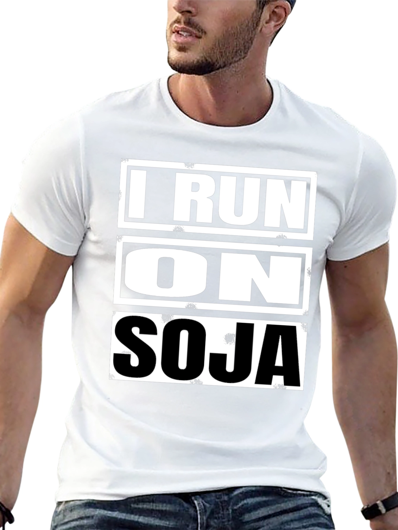 I Run on SOJA Black Graphic T-Shirt