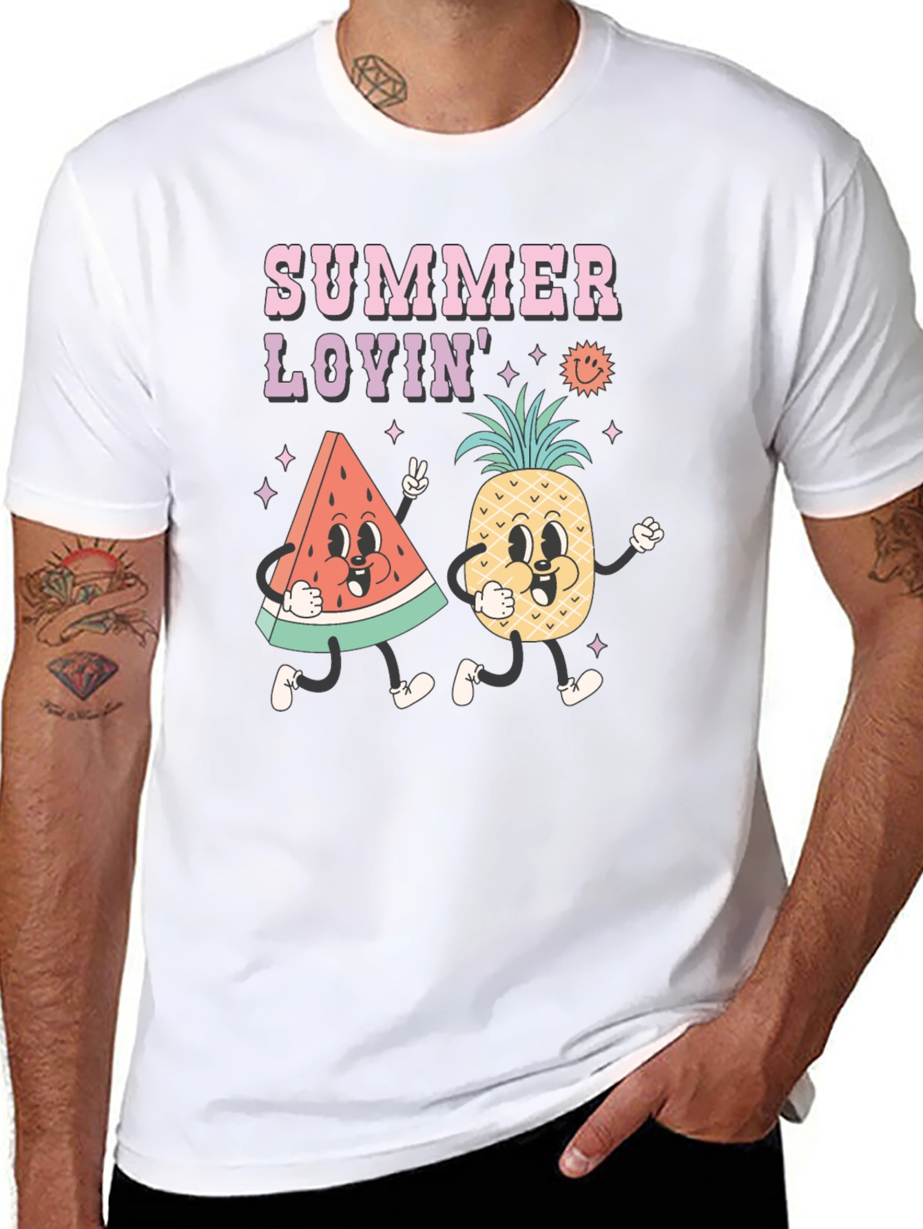 Summer Lovin Graphic Tee - Retro Fruit Design