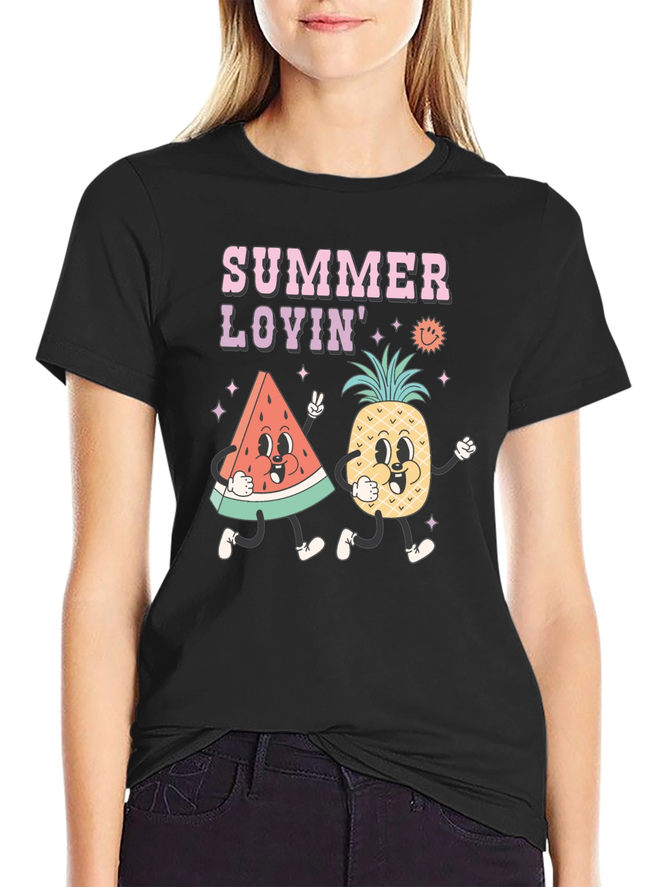 Summer Lovin Graphic Tee - Retro Fruit Design