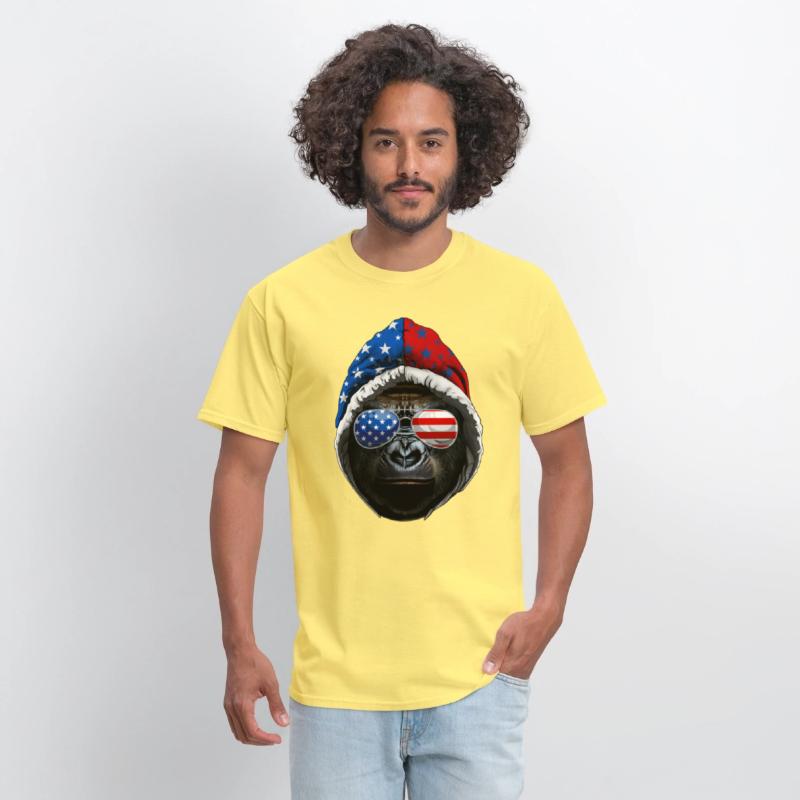 4th Of July Gorilla Lover USA American Flag