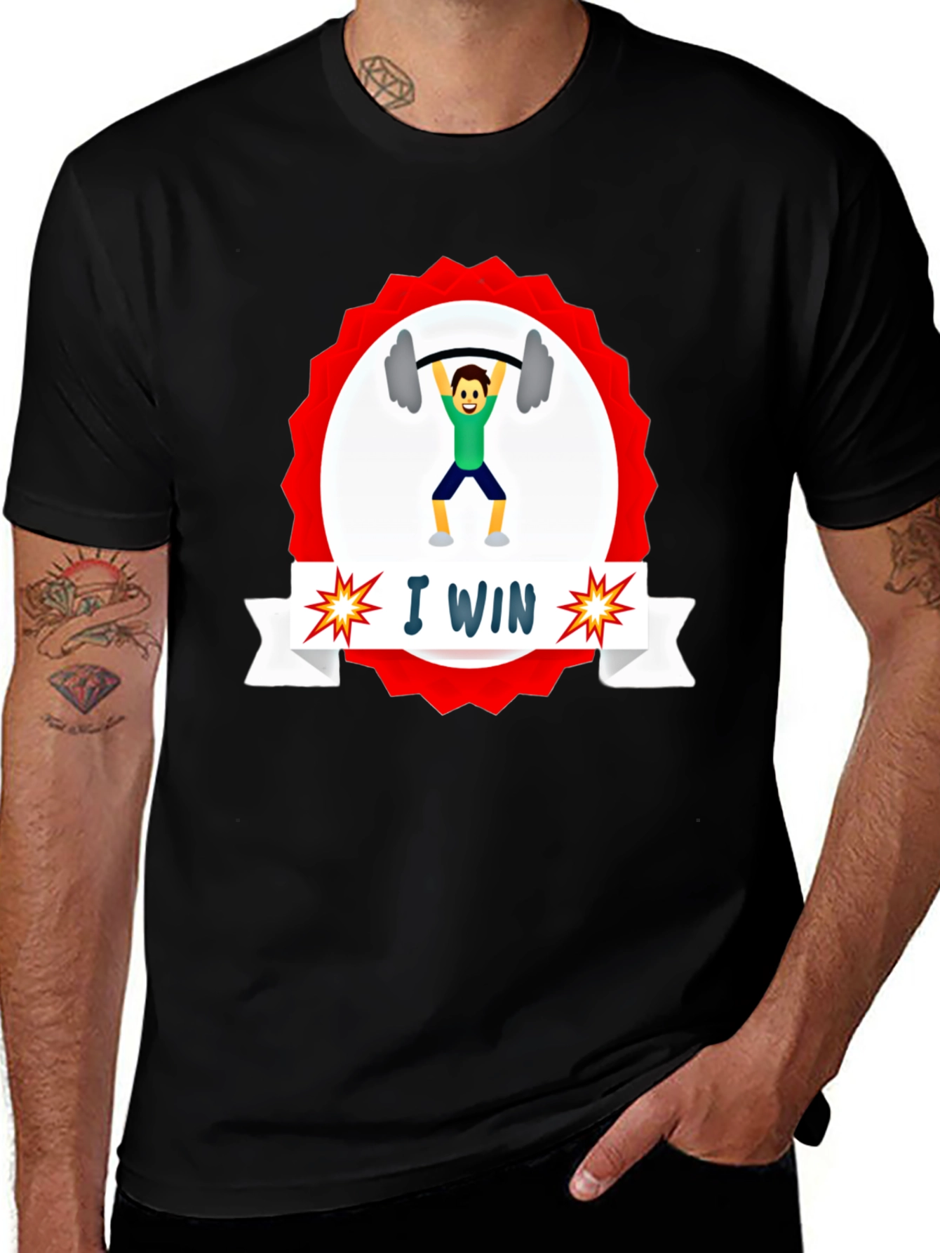 I WIN Weightlifting Graphic Tee