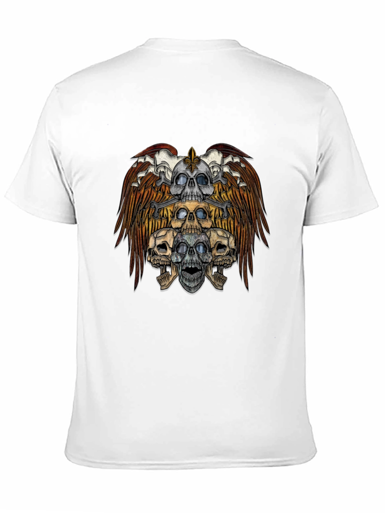 Skull Eagle Graphic Print Tee