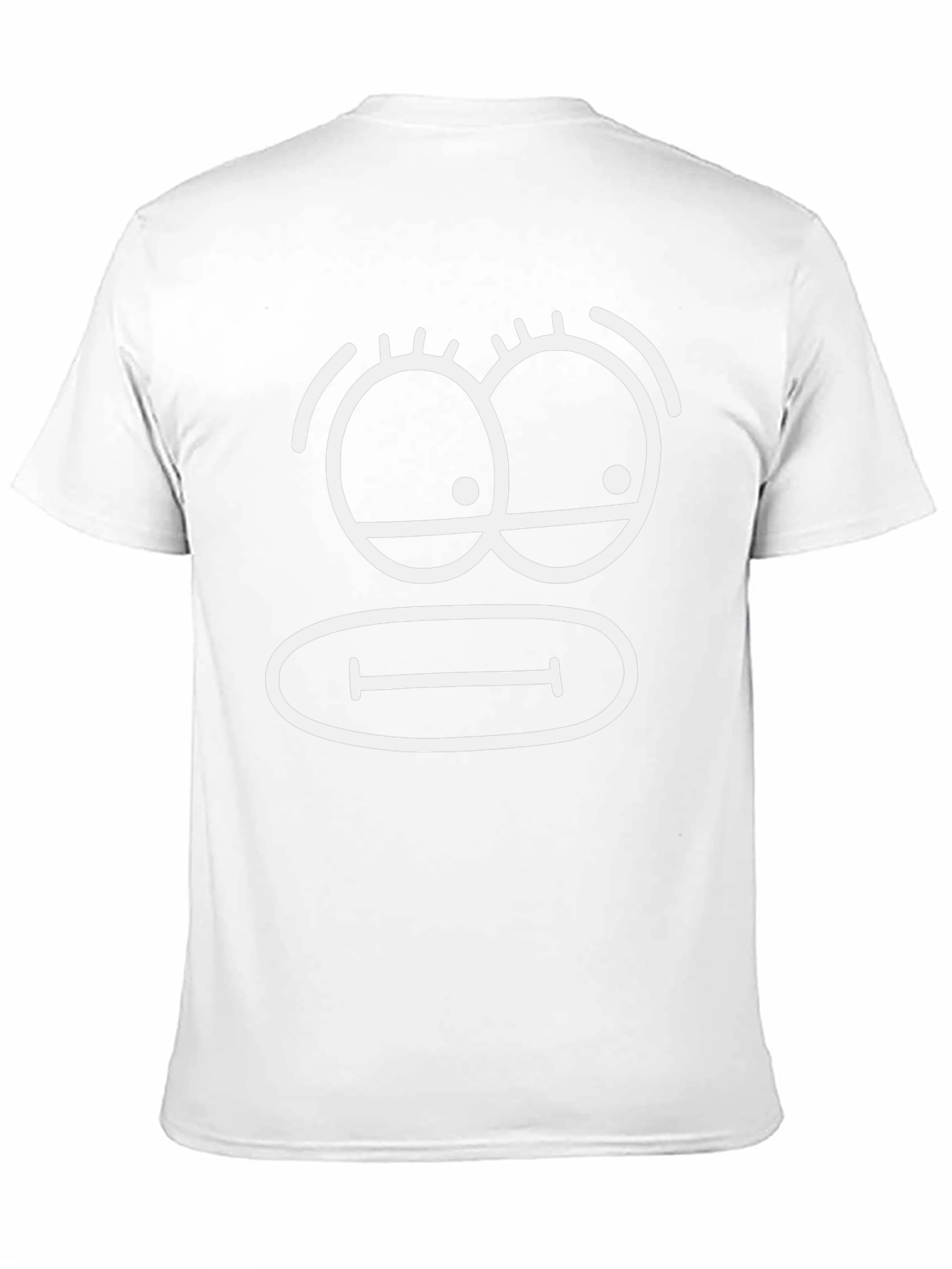 Funny Cartoon Face Black T-Shirt