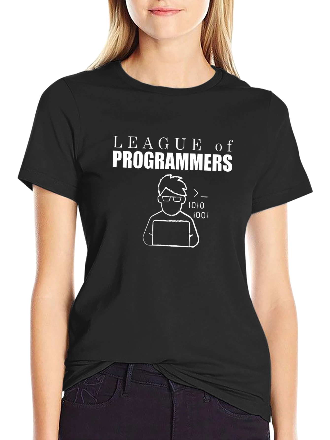 League of Programmers Black T-Shirt Coder Gift