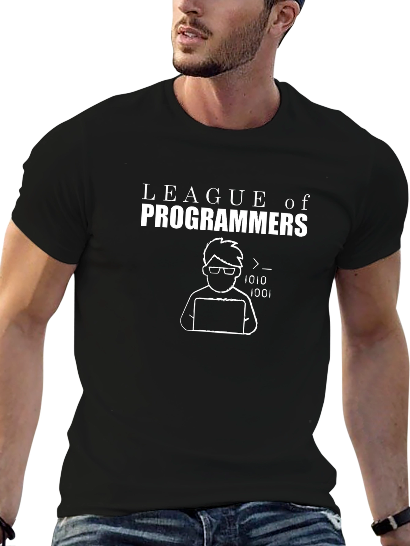 League of Programmers Black T-Shirt Coder Gift