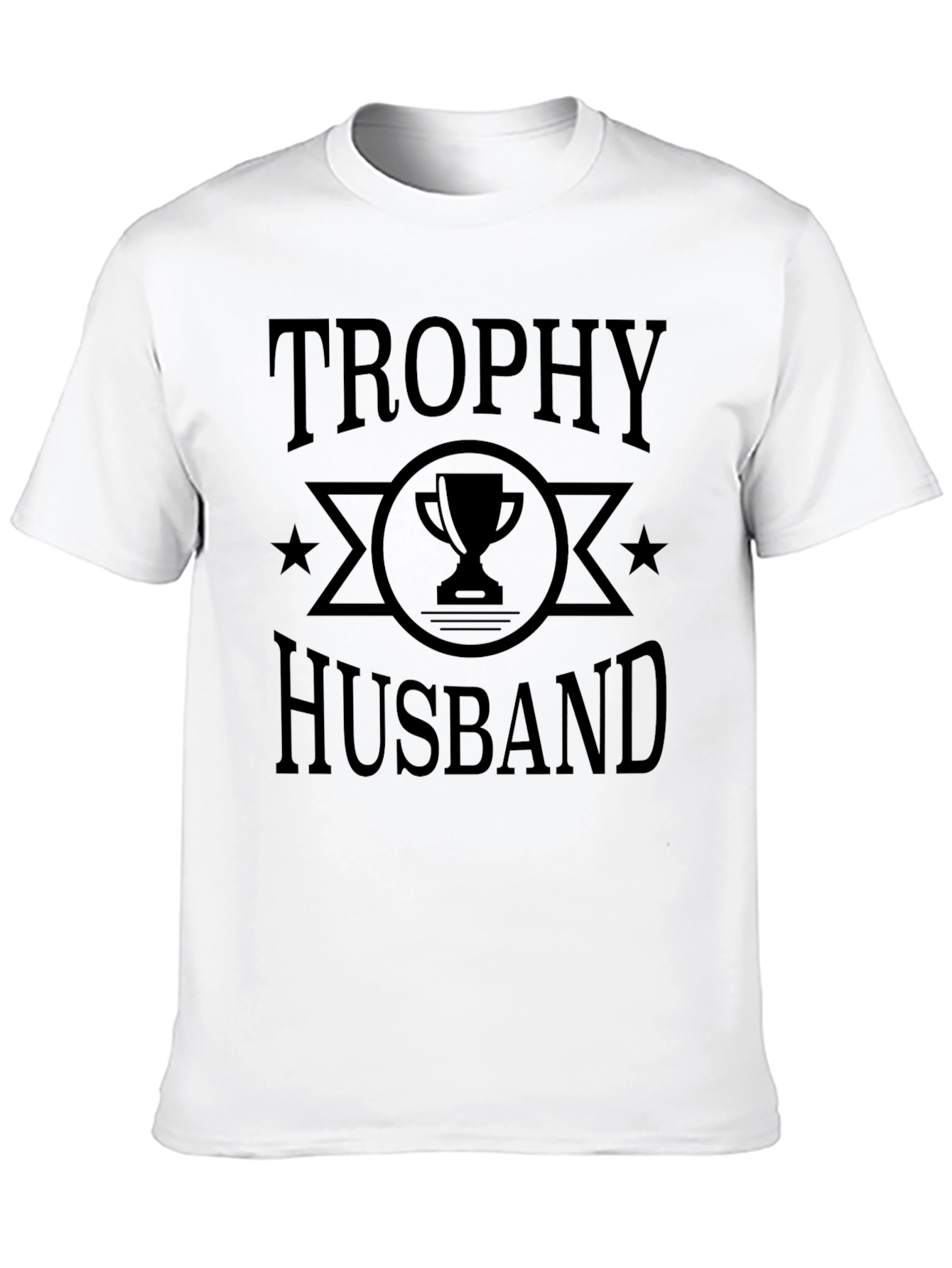 Trophy Husband Graphic Tee - Black Cotton Blend