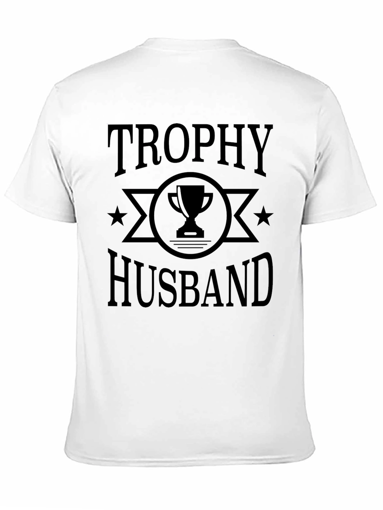 Trophy Husband Graphic Tee - Black Cotton Blend