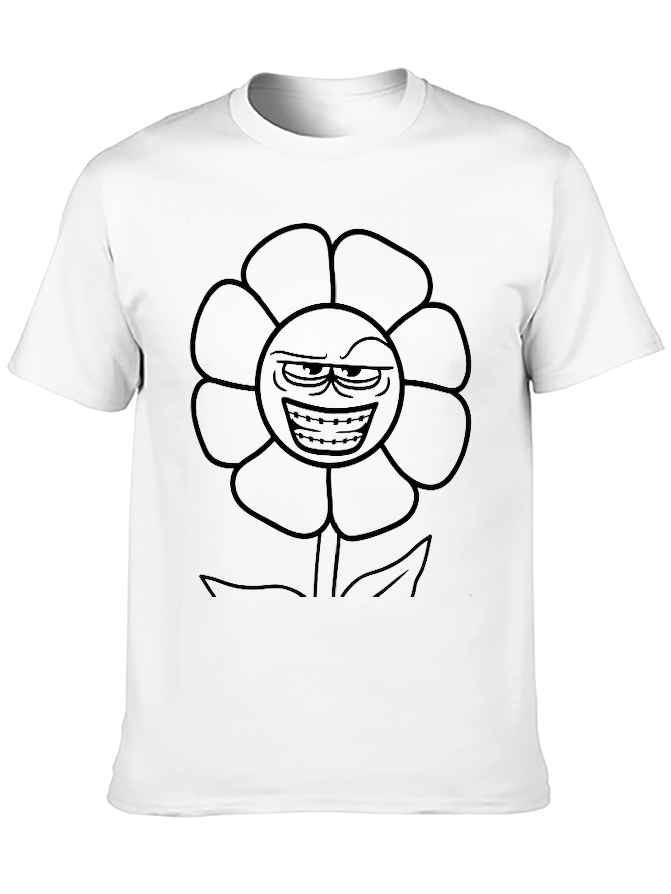 Mens Black Flowey Graphic Tee
