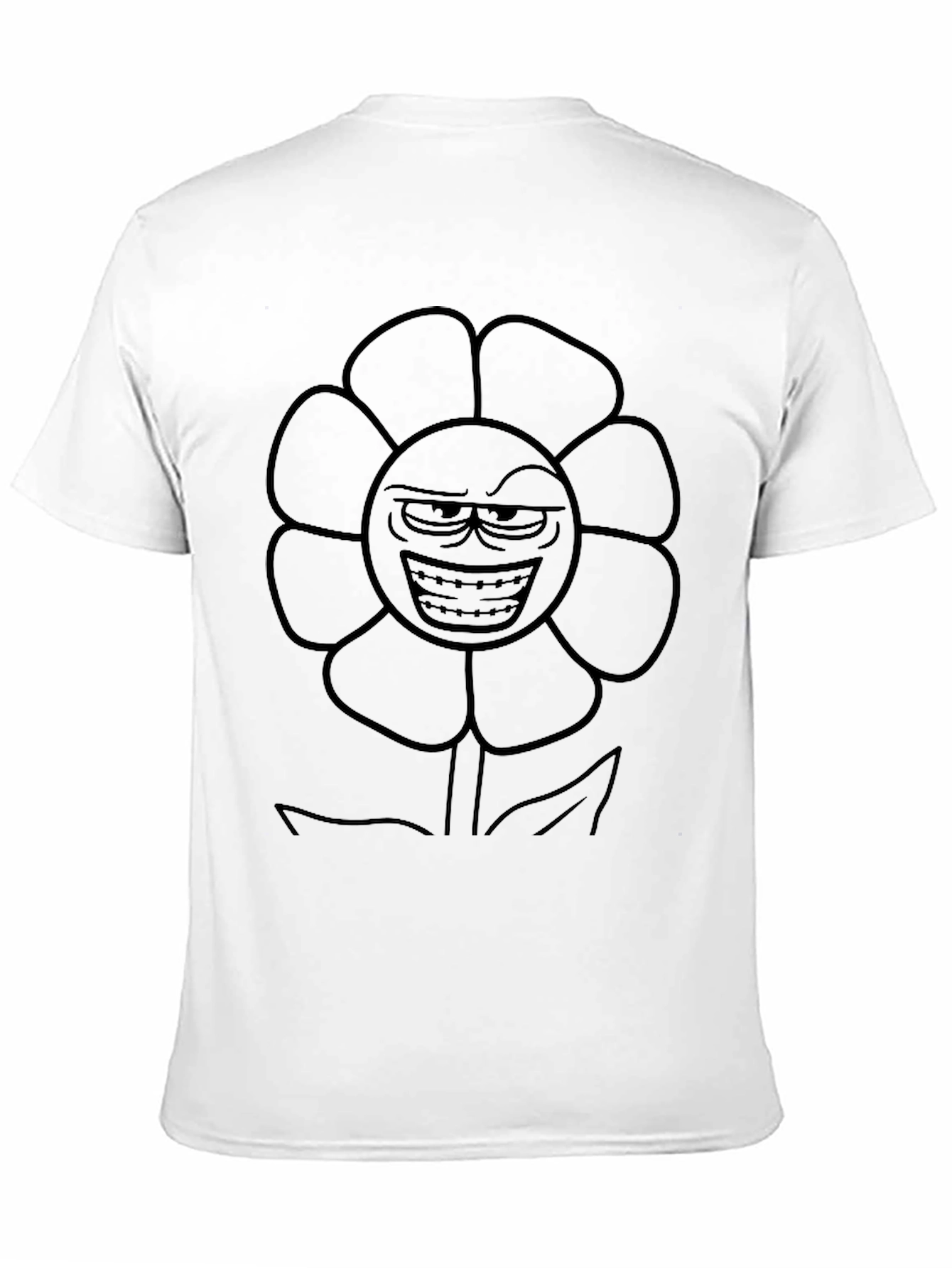 Mens Black Flowey Graphic Tee