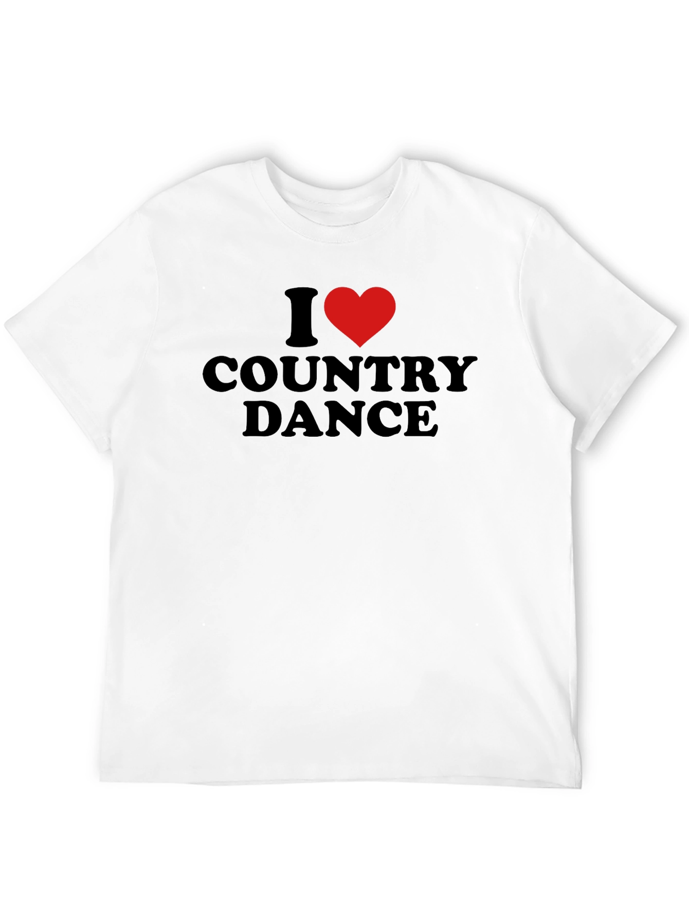I Heart Country Dance Black T-Shirt