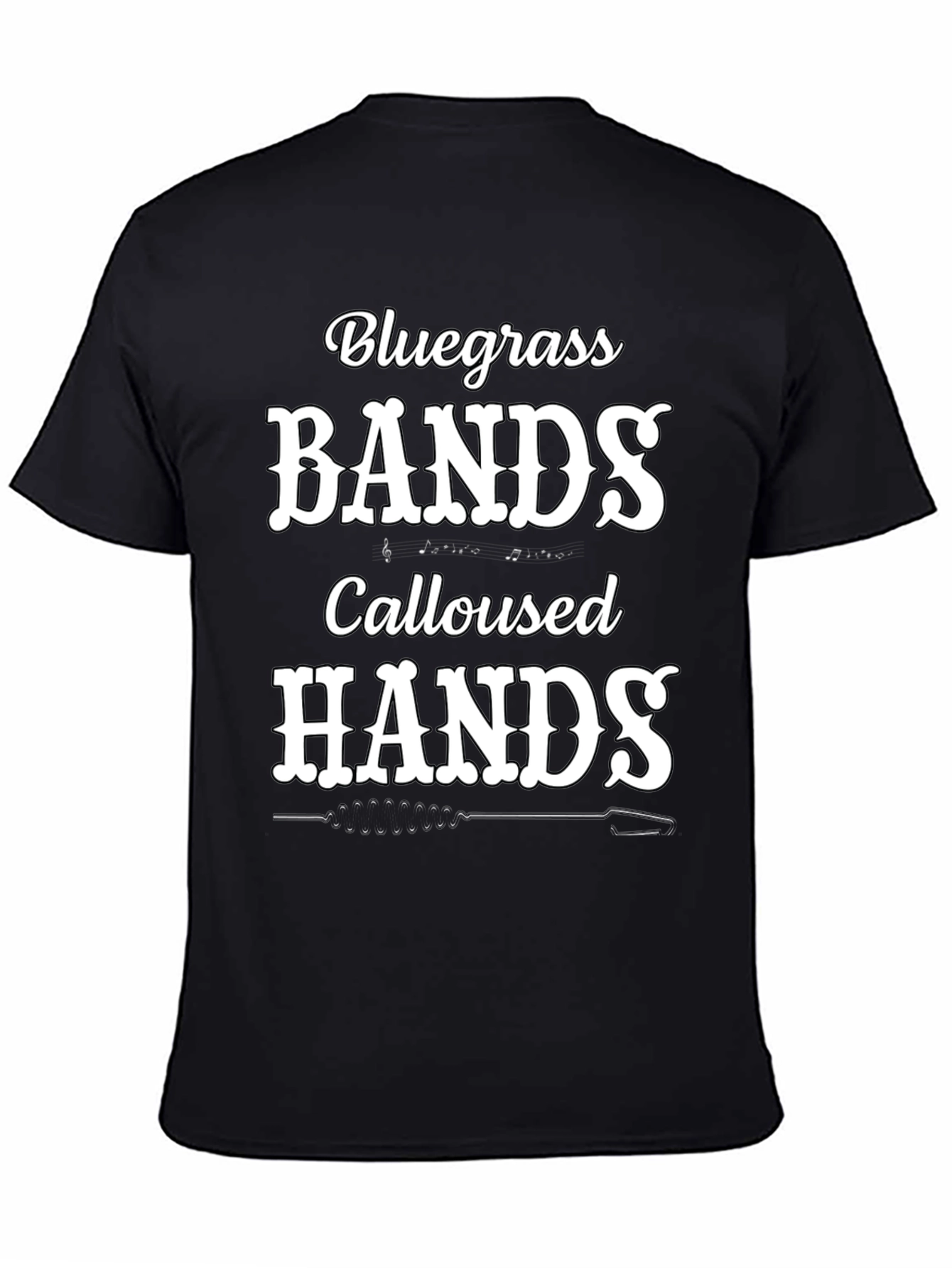 Bluegrass Bands Calloused Hands Black T-Shirt