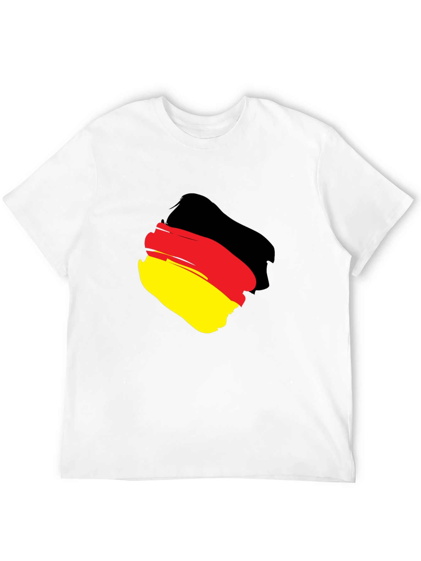 Germany Flag Brushstroke Graphic Black T-Shirt