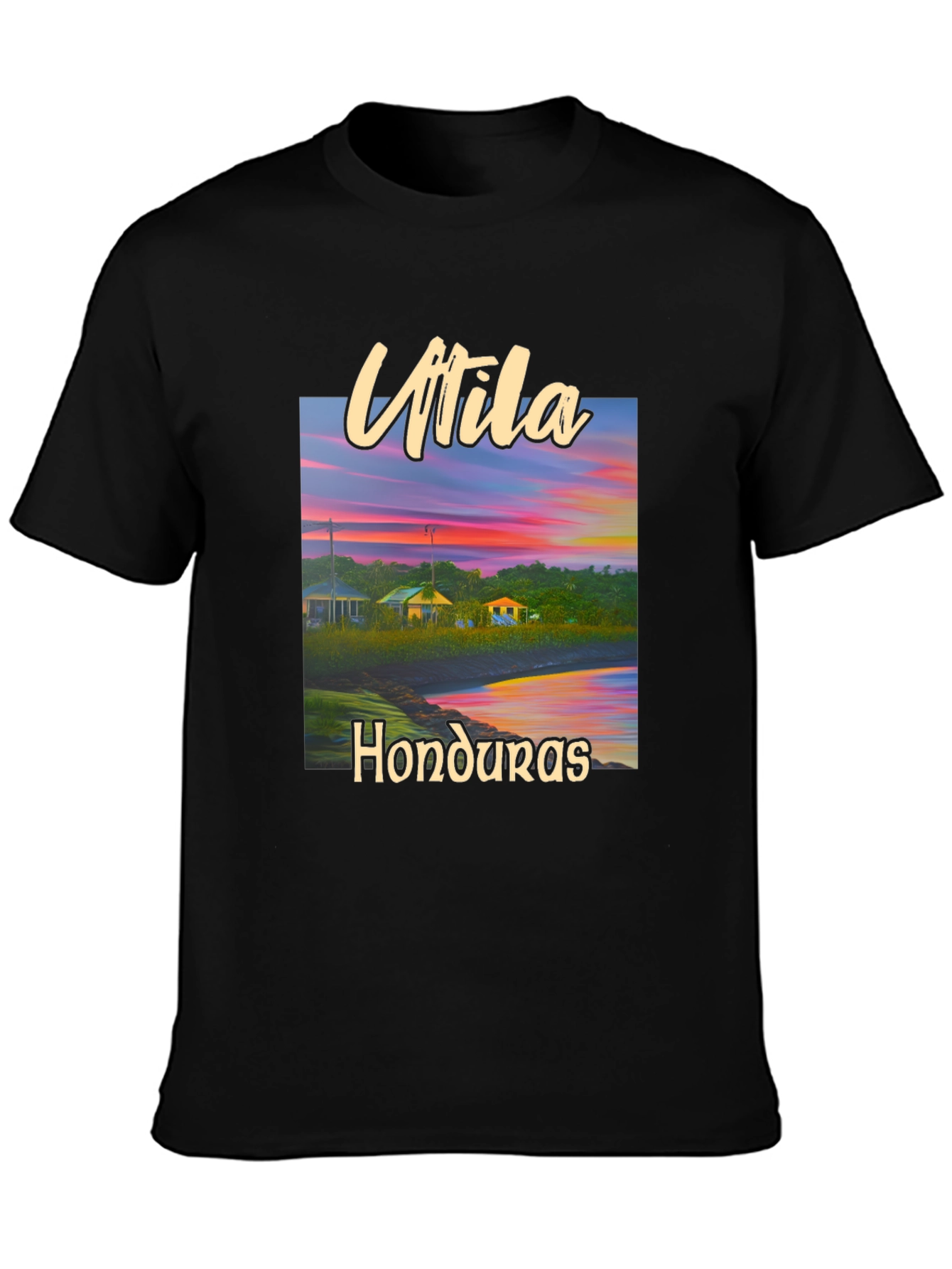 Utila Honduras T-Shirt - Coastal Sunset Tee