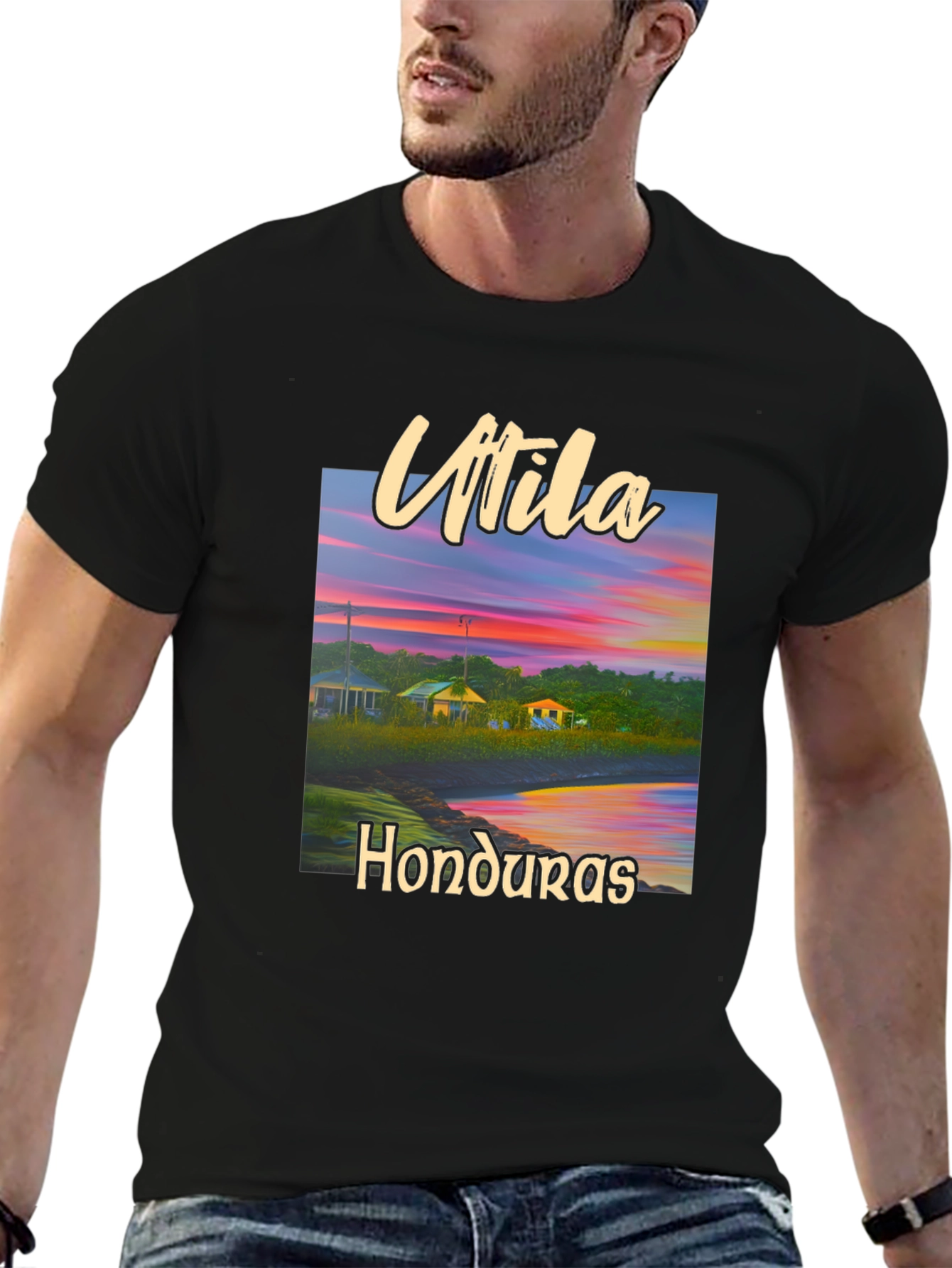 Utila Honduras T-Shirt - Coastal Sunset Tee