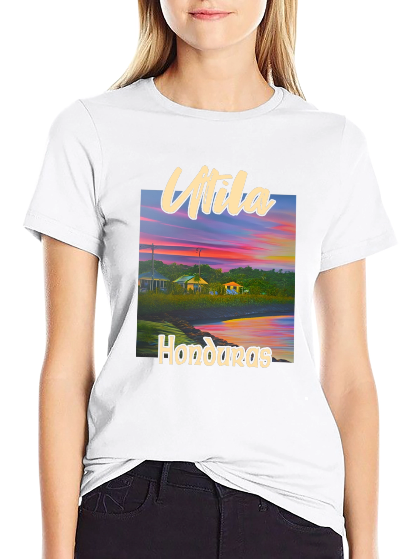 Utila Honduras T-Shirt - Coastal Sunset Tee