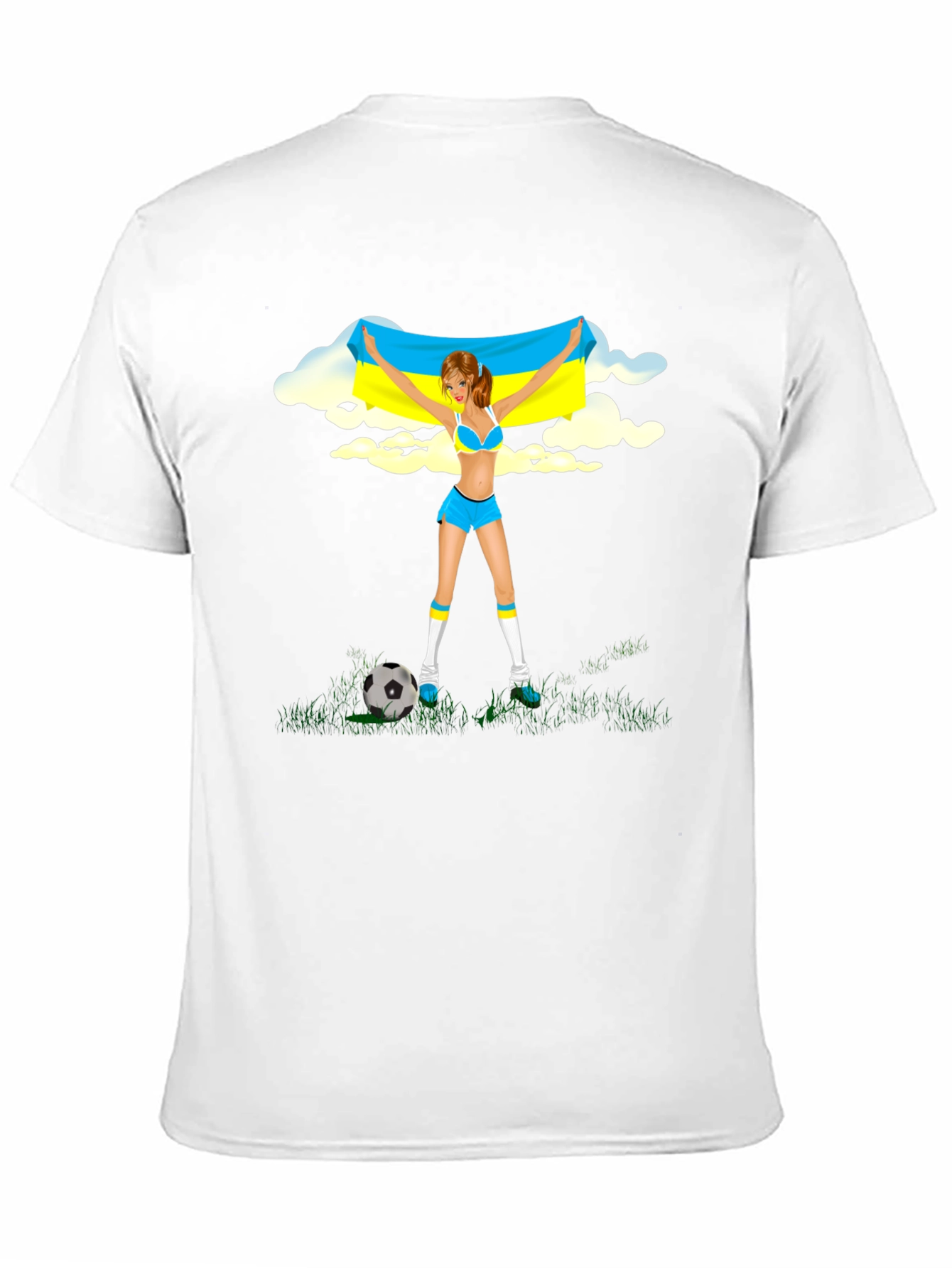 Ukraine Flag Soccer Girl T-Shirt