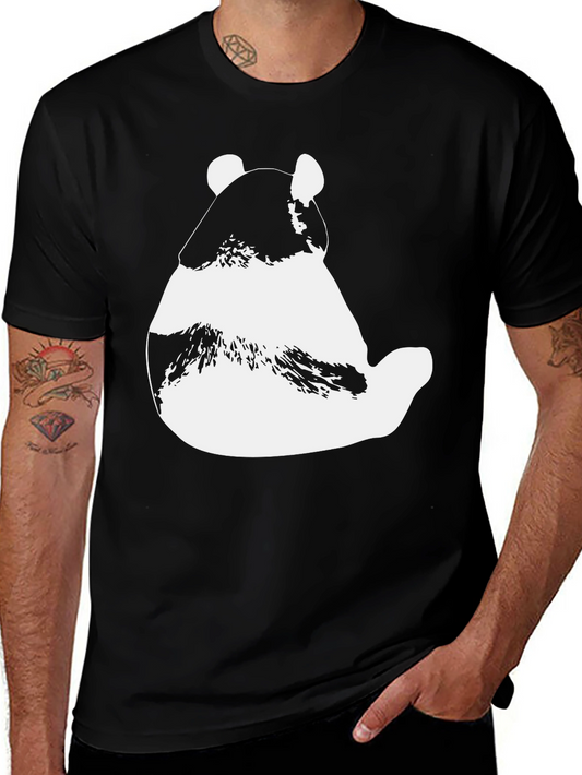 Panda Graphic T-Shirt - Black Cotton Blend Tee