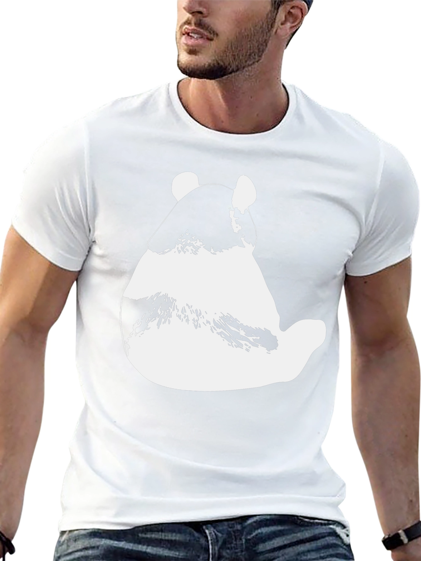 Panda Graphic T-Shirt - Black Cotton Blend Tee