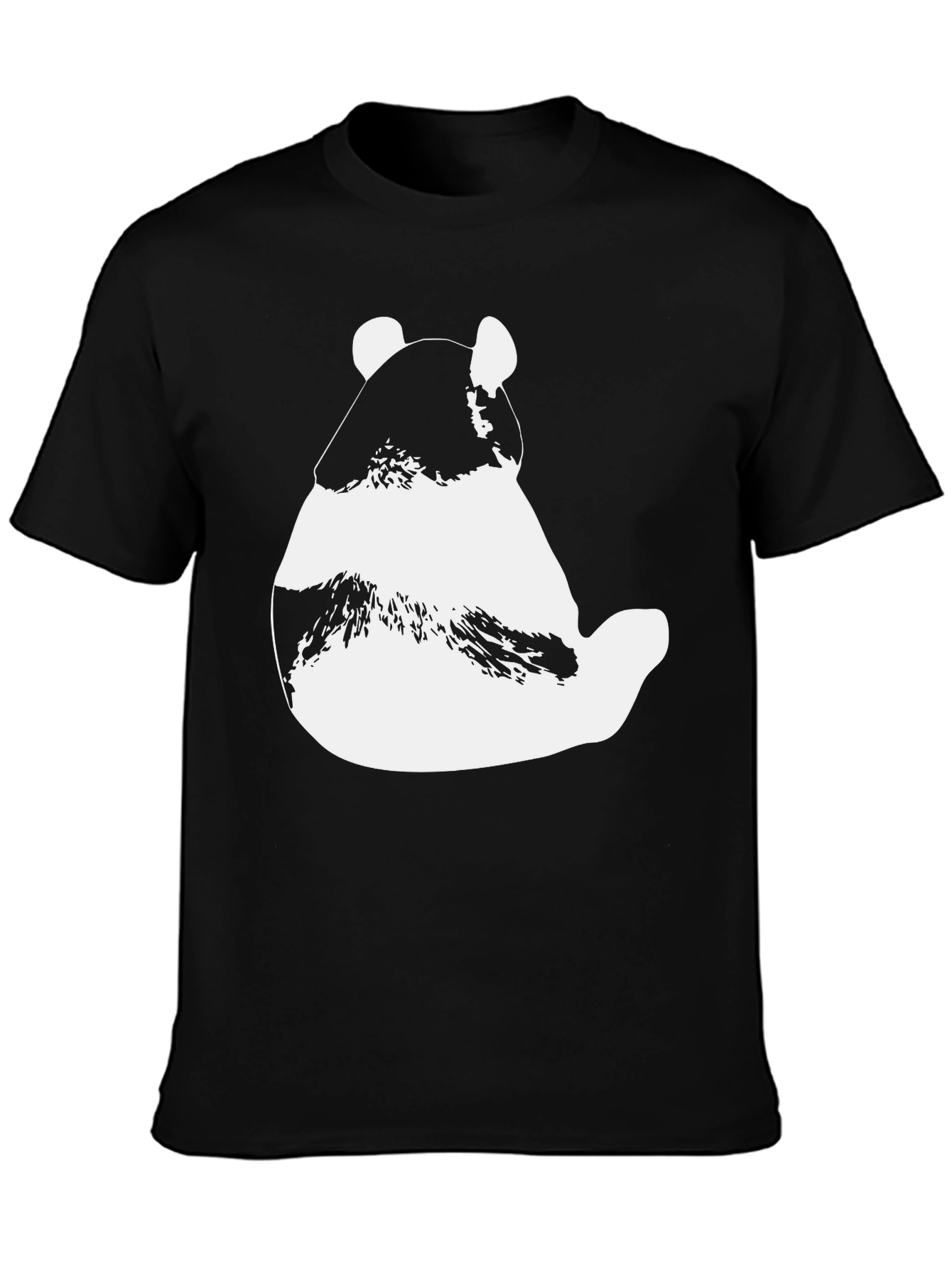 Panda Graphic T-Shirt - Black Cotton Blend Tee