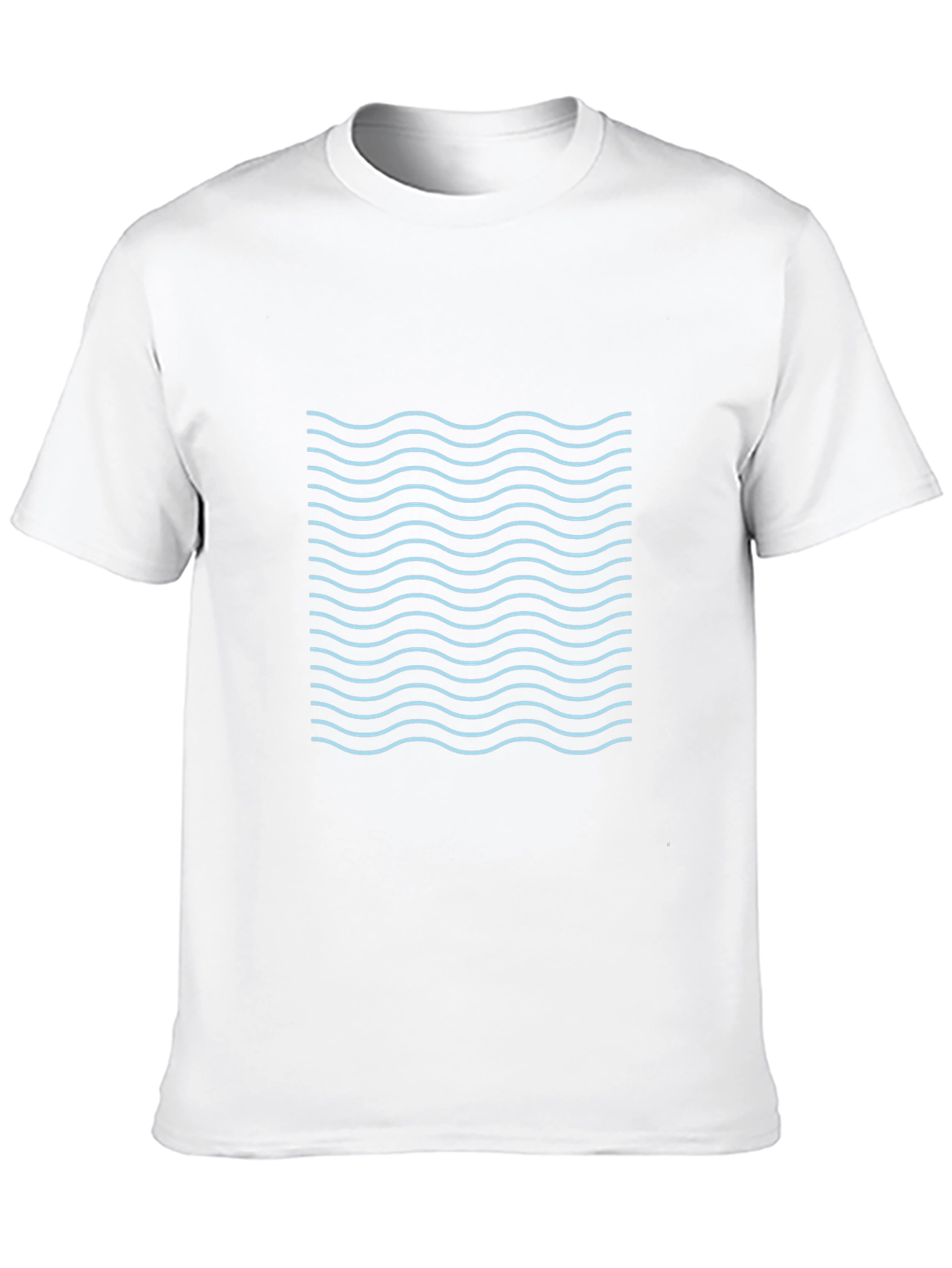 Wave Pattern Black T-Shirt