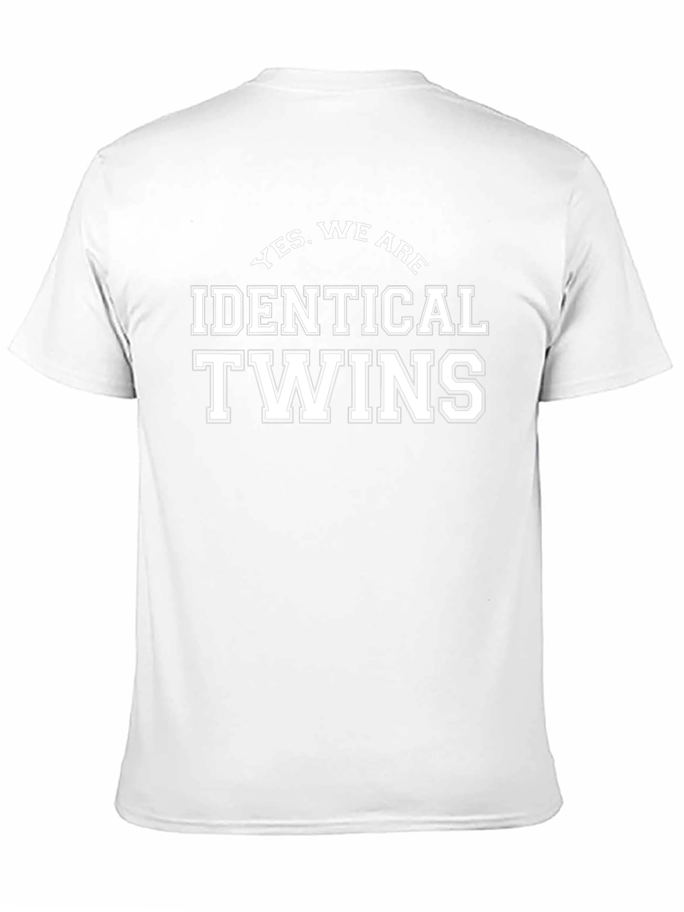Identical Twins Graphic Tee - Black Crewneck T-Shirt