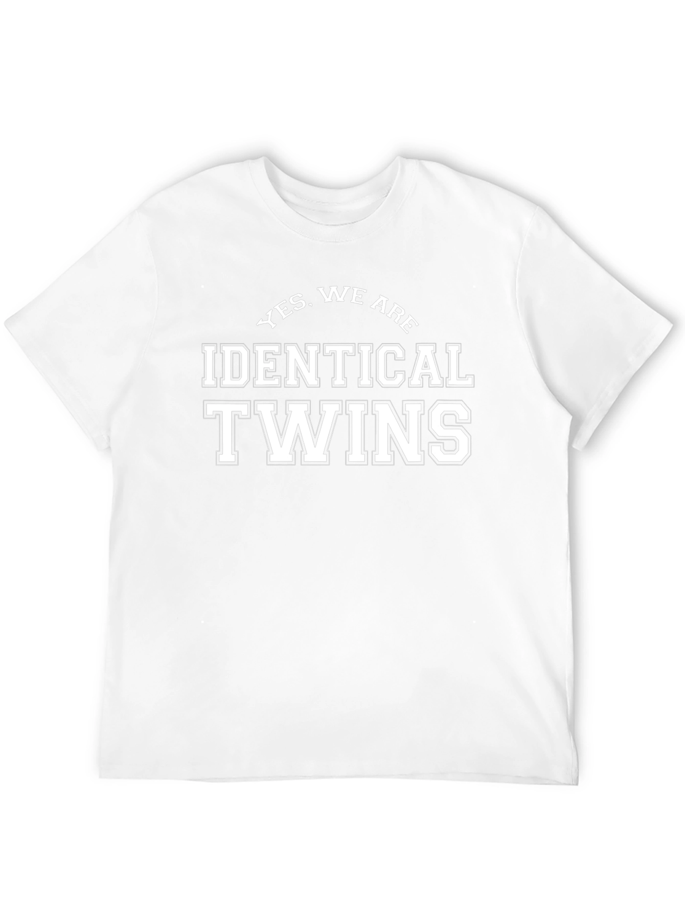 Identical Twins Graphic Tee - Black Crewneck T-Shirt