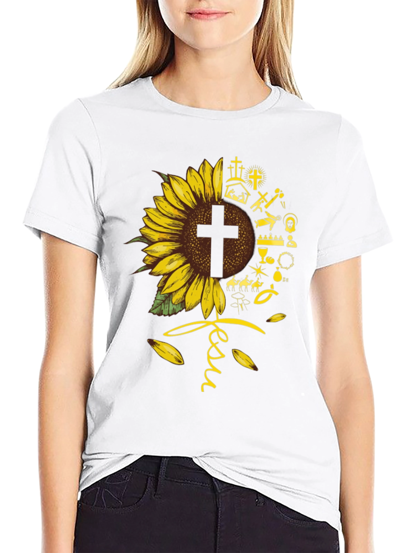 Sunflower Jesus Graphic Tee