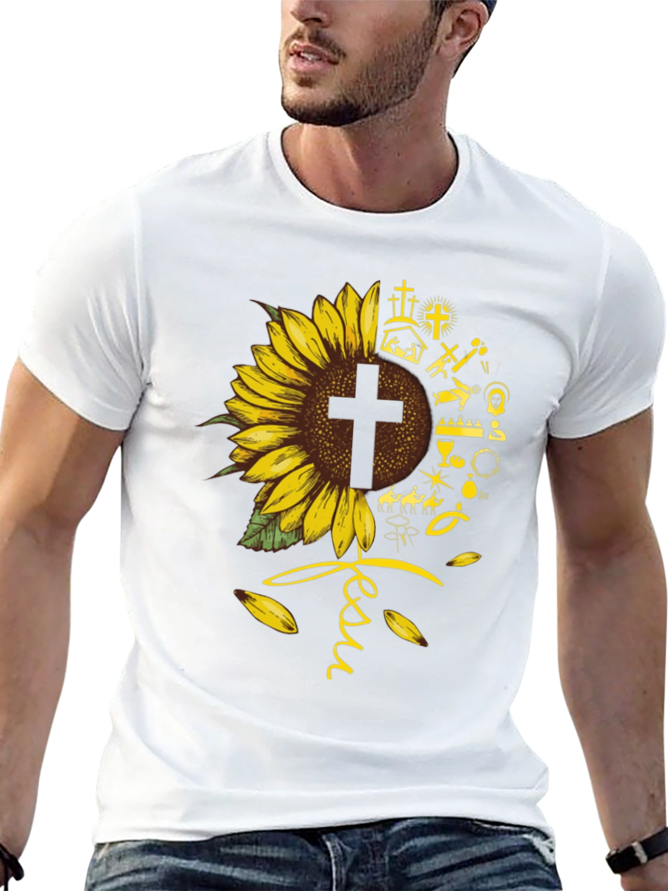 Sunflower Jesus Graphic Tee