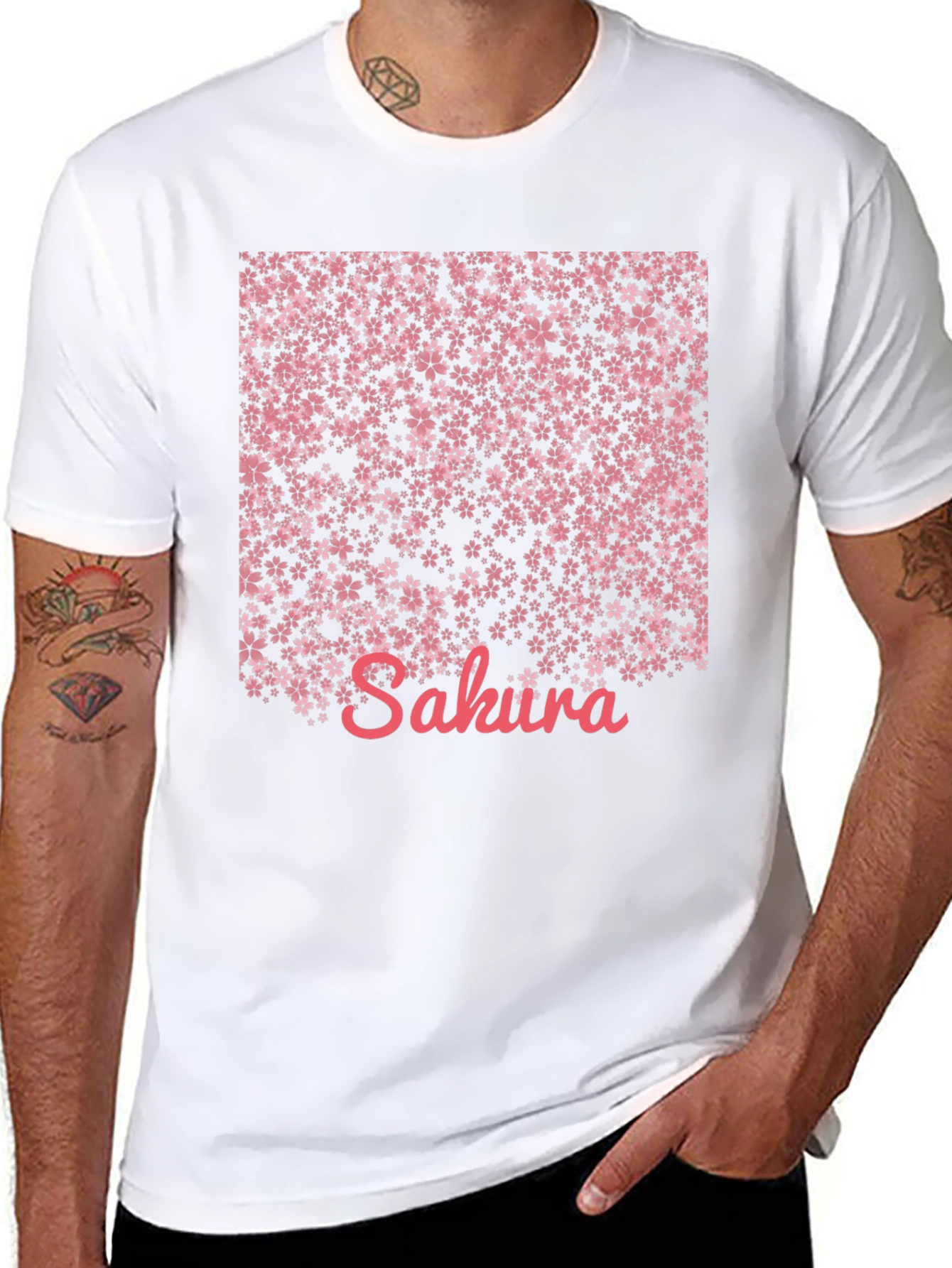 Sakura Blossom Black T-Shirt