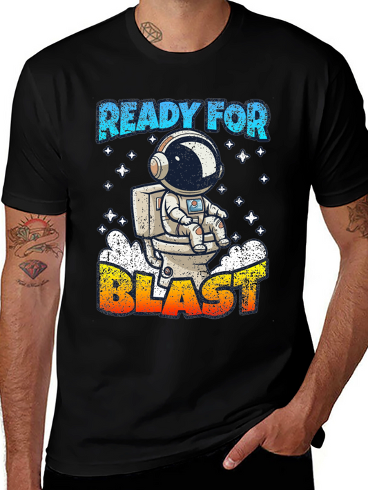 Ready for Blast Astronaut T-Shirt - Funny Space Tee