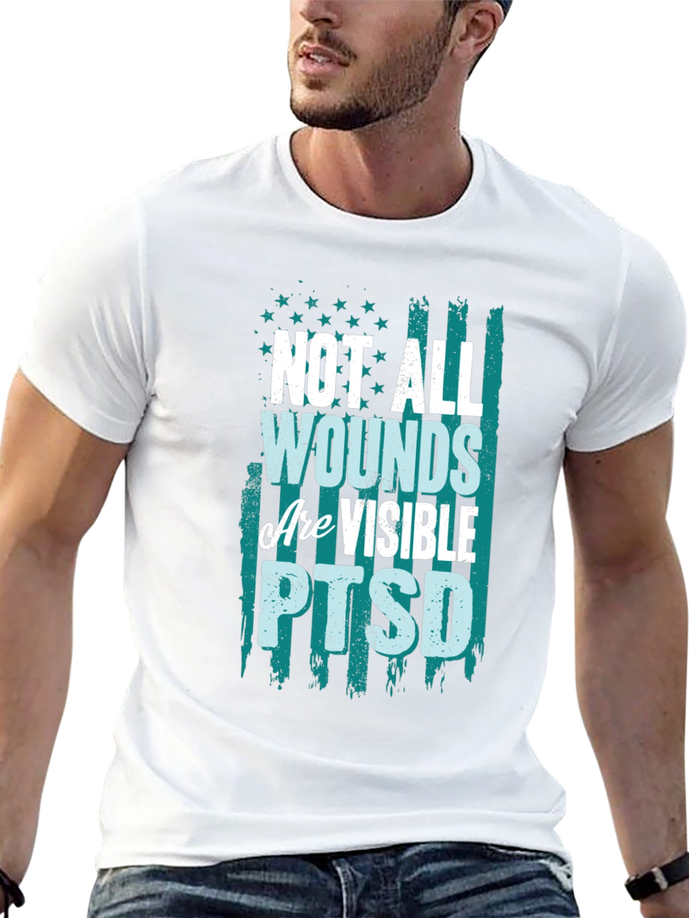 Not All Wounds Are Visible PTSD T-Shirt