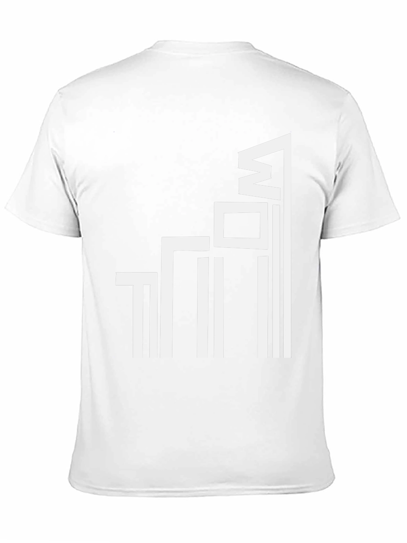 Modern Geometric Graphic Tee - Black