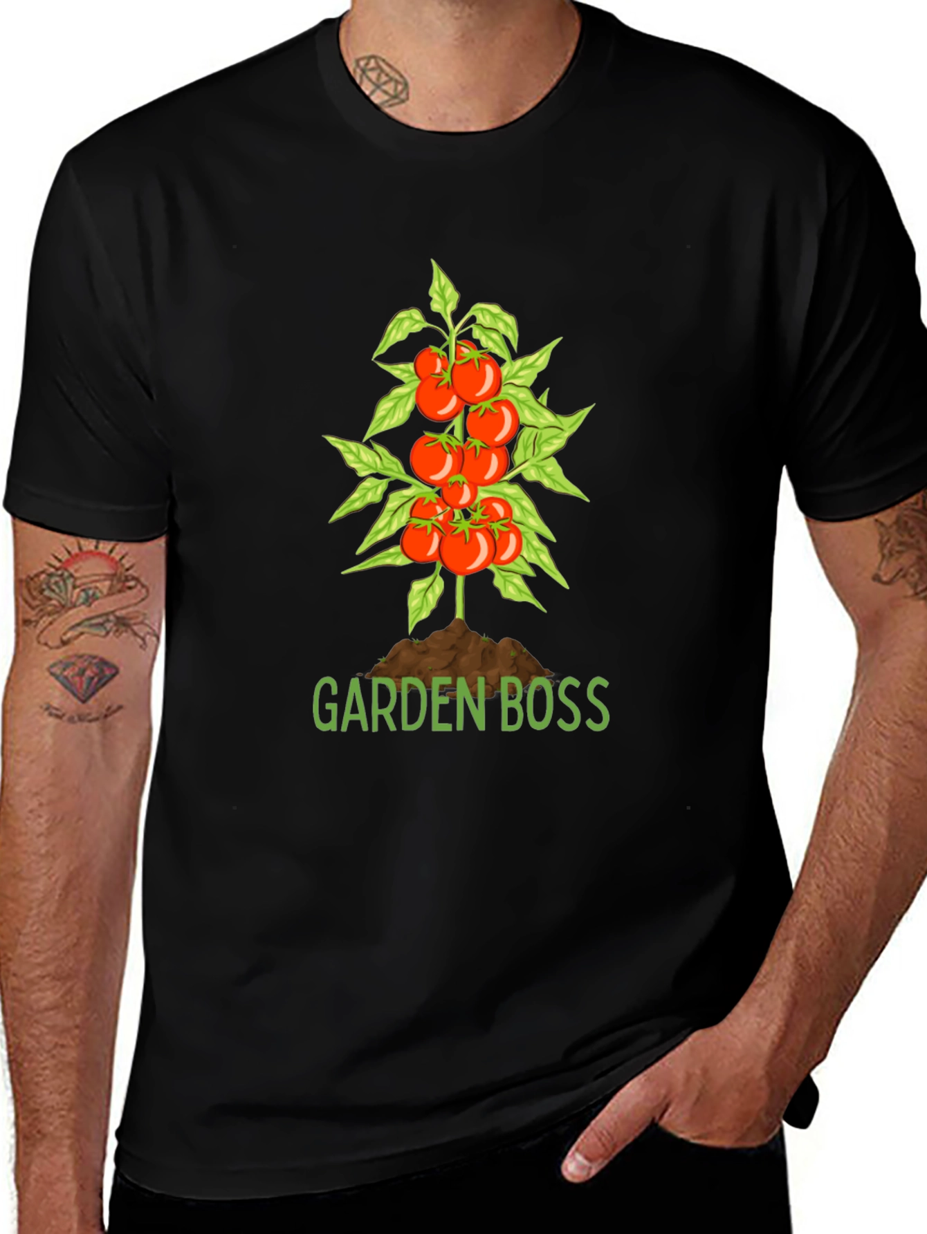 Garden Boss Graphic Tee - Tomato Plant Design