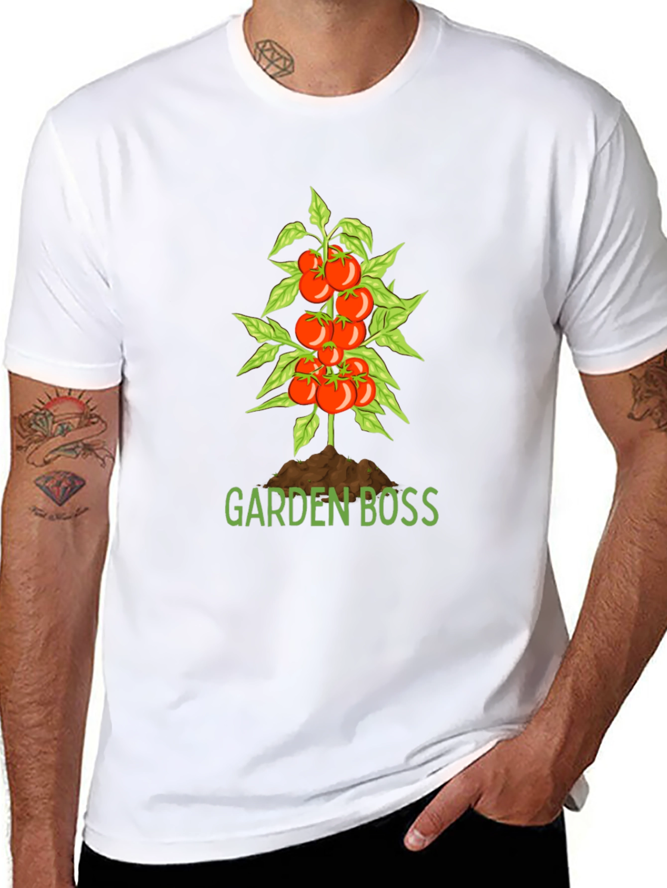 Garden Boss Graphic Tee - Tomato Plant Design