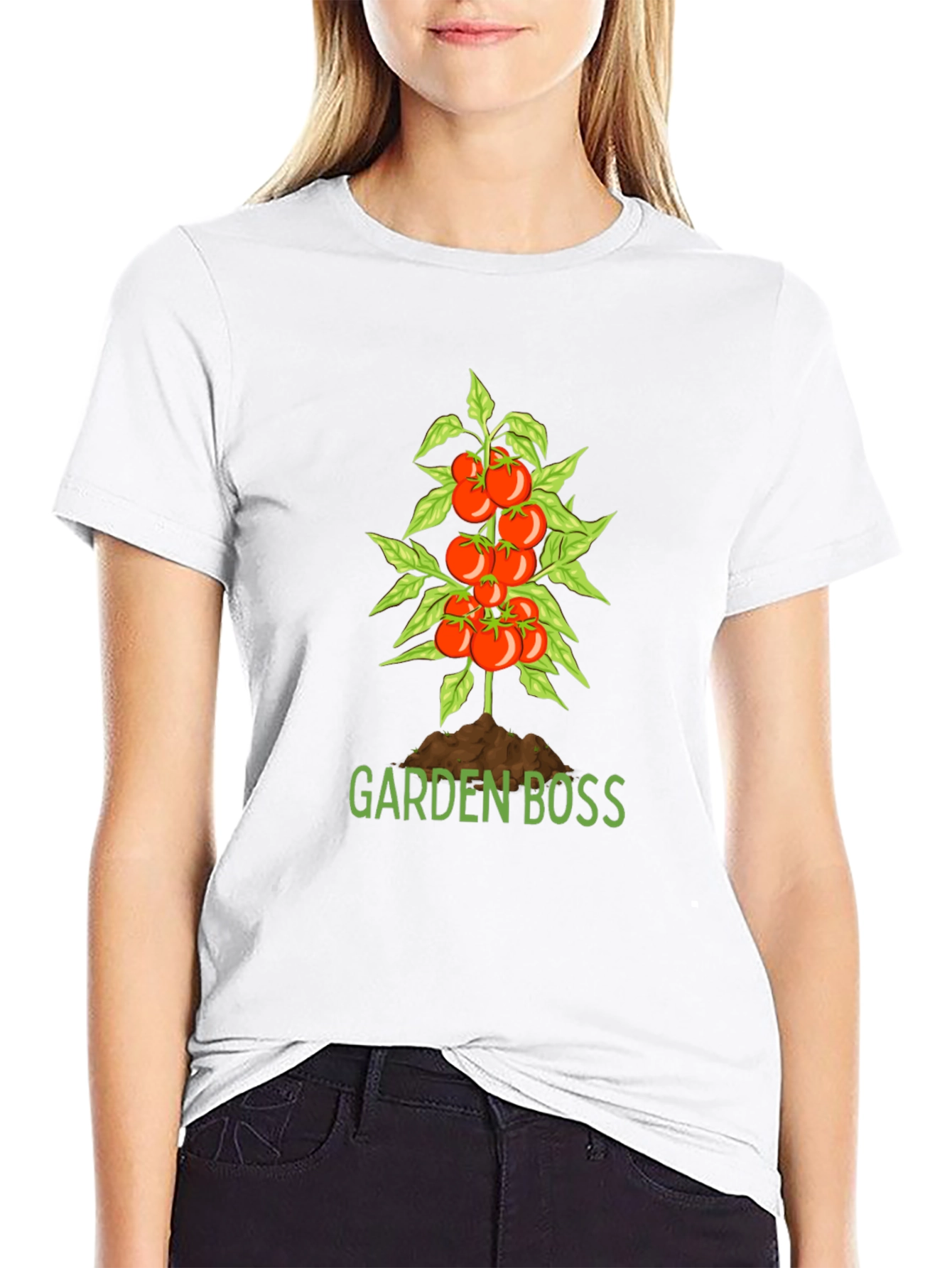 Garden Boss Graphic Tee - Tomato Plant Design