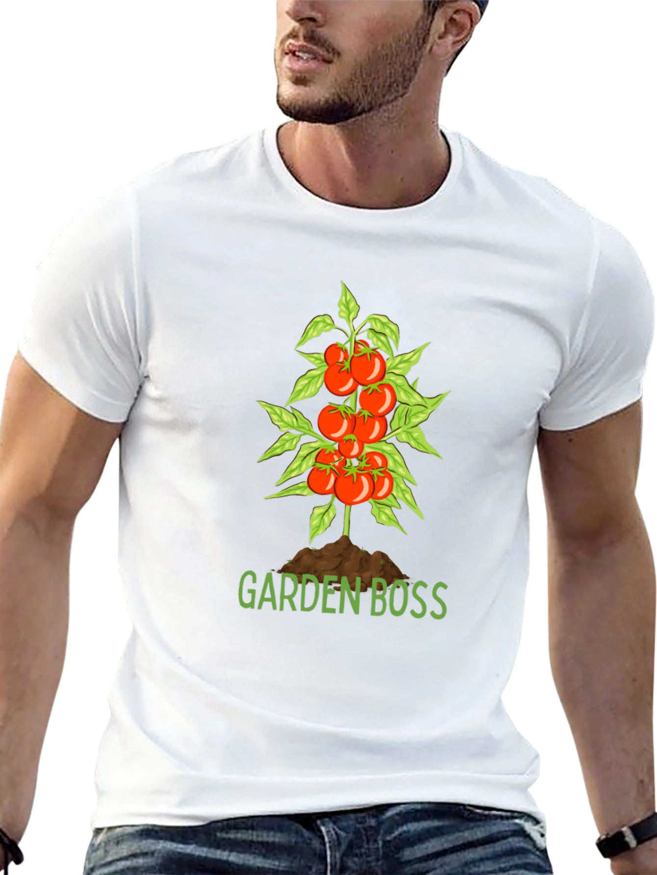 Garden Boss Graphic Tee - Tomato Plant Design